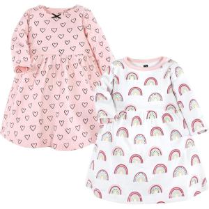 image:imageHudson Baby Girls Cotton DressesPink Modern Rainbow