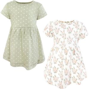 image:imageHudson Baby Girls Cotton DressesPink Sage Florals