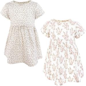 image:imageHudson Baby Girls Cotton DressesPink Taupe Florals
