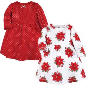 image:imageHudson Baby Girls Cotton DressesPoinsettia Dot