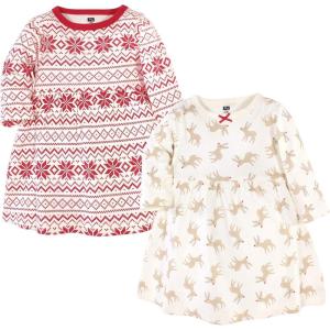 image:imageHudson Baby Girls Cotton DressesReindeer