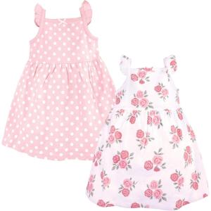 image:imageHudson Baby Girls Cotton DressesSoft Pink Roses