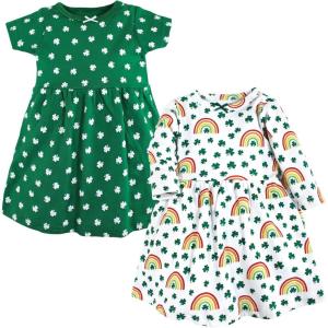image:imageHudson Baby Girls Cotton DressesSt Patricks Rainbow