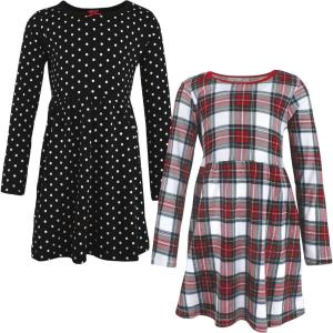 image:imageHudson Baby Girls Cotton DressesWhite Tartan