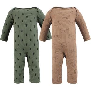 image:imageHudson Baby Unisex Baby Thermal Coveralls 2pkBear Tree