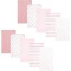 image:imageHudson Baby Unisex Baby Cotton Polyester Flannel Burp ClothsWispy Wild Flower Bunny 10pack