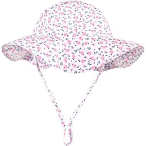 image:imageHudson Baby Baby Hudson Baby Unisex Baby Sun Protection HatPink Berry Floral