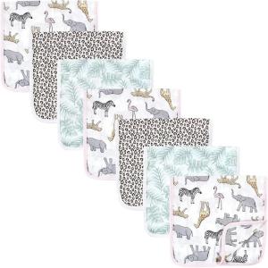 image:imageHudson Baby Unisex Baby Muslin Burp Cloth 7pkModern Pink Safari