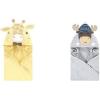 image:imageHudson Baby Boy Animal Face Hooded Towel 2Pack Bowtie Giraffe SlothBowtie Giraffe Winter Moose