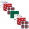 image:imageHudson Baby Unisex Baby Cotton Flannel Receiving Blankets Bundle Strawberries One SizeWhite Tartan