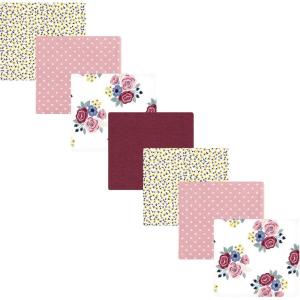 image:imageHudson Baby Unisex Baby Cotton Flannel Receiving Blankets Bundle Strawberries One SizeBlush Navy Floral