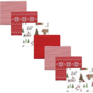 image:imageHudson Baby Unisex Baby Cotton Flannel Receiving Blankets Bundle Strawberries One SizeChristmas Forest