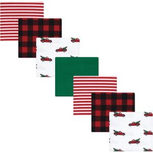 image:imageHudson Baby Unisex Baby Cotton Flannel Receiving Blankets Bundle Strawberries One SizeChristmas Tree Truck