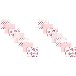 image:imageHudson Baby Unisex Baby Cotton Flannel Receiving Blankets Bundle Strawberries One SizeCream Rose