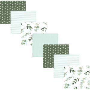 image:imageHudson Baby Unisex Baby Cotton Flannel Receiving Blankets Bundle Strawberries One SizeEucalyptus