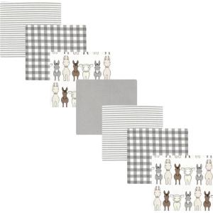 image:imageHudson Baby Unisex Baby Cotton Flannel Receiving Blankets Bundle Strawberries One SizeFarm Friends Cream