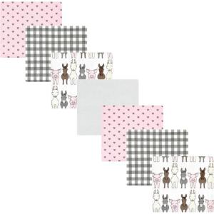 image:imageHudson Baby Unisex Baby Cotton Flannel Receiving Blankets Bundle Strawberries One SizeFarm Friends Pink