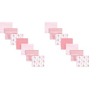 image:imageHudson Baby Unisex Baby Cotton Flannel Receiving Blankets Bundle Strawberries One SizeFlamingos