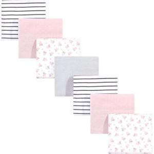 image:imageHudson Baby Unisex Baby Cotton Flannel Receiving Blankets Bundle Strawberries One SizeGray Pink Floral