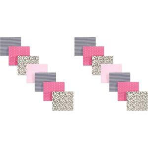 image:imageHudson Baby Unisex Baby Cotton Flannel Receiving Blankets Bundle Strawberries One SizeLeopard