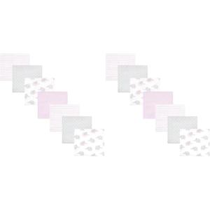 image:imageHudson Baby Unisex Baby Cotton Flannel Receiving Blankets Bundle Strawberries One SizeLilac Elephants