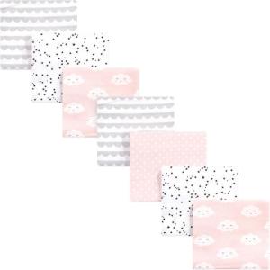 image:imageHudson Baby Unisex Baby Cotton Flannel Receiving Blankets Bundle Strawberries One SizePink Clouds