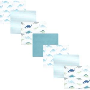 image:imageHudson Baby Unisex Baby Cotton Flannel Receiving Blankets Bundle Strawberries One SizeSoft Teal Dino