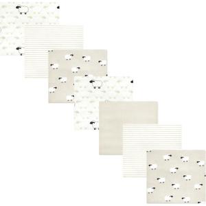 image:imageHudson Baby Unisex Baby Cotton Flannel Receiving Blankets Bundle Strawberries One SizeTaupe Sheep