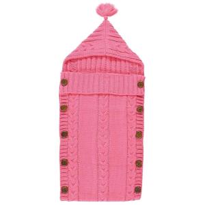 image:imageHudson Baby Unisex Baby Knitted Baby Lounge Stroller Wrap Sack Blushing Bride One SizeAzalea Pink