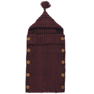 image:imageHudson Baby Unisex Baby Knitted Baby Lounge Stroller Wrap Sack Blushing Bride One SizeBurgundy
