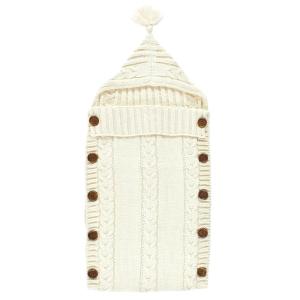 image:imageHudson Baby Unisex Baby Knitted Baby Lounge Stroller Wrap Sack Blushing Bride One SizeCream