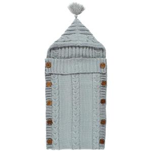 image:imageHudson Baby Unisex Baby Knitted Baby Lounge Stroller Wrap Sack Blushing Bride One SizeGray