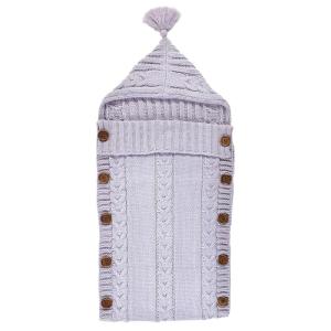 image:imageHudson Baby Unisex Baby Knitted Baby Lounge Stroller Wrap Sack Blushing Bride One SizeLilac