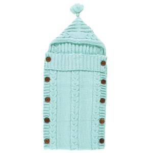 image:imageHudson Baby Unisex Baby Knitted Baby Lounge Stroller Wrap Sack Blushing Bride One SizeMint