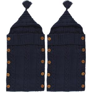 image:imageHudson Baby Unisex Baby Knitted Baby Lounge Stroller Wrap Sack Blushing Bride One SizeNavy