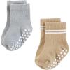 image:imageHudson Baby Baby 8pack Cotton Rich Newborn and Terry SocksAthletic Stripe Neutral