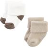 image:imageHudson Baby Baby 8pack Cotton Rich Newborn and Terry SocksTeal Brown Stripe