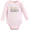 image:imageHudson Baby Baby Girls Cotton Longsleeve Bodysuits 3packMom Dad Toile