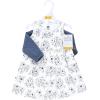 image:imageHudson Baby Girls Quilted Cardigan and DressBlue Toile