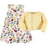 image:imageHudson Baby Girls Quilted Cardigan and DressFall Botanical
