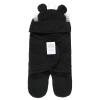 image:imageHudson Baby Unisex Baby Animal Sherpa Baby Outdoor Stroller Sack Wrap Black One SizeBlack