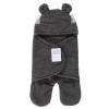 image:imageHudson Baby Unisex Baby Animal Sherpa Baby Outdoor Stroller Sack Wrap Black One SizeCharcoal