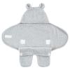 image:imageHudson Baby Unisex Baby Animal Sherpa Baby Outdoor Stroller Sack Wrap Black One SizeGray