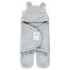 image:imageHudson Baby Unisex Baby Animal Sherpa Baby Outdoor Stroller Sack Wrap Black One SizeGray