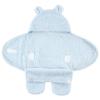 image:imageHudson Baby Unisex Baby Animal Sherpa Baby Outdoor Stroller Sack Wrap Black One SizeLt Blue