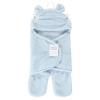 image:imageHudson Baby Unisex Baby Animal Sherpa Baby Outdoor Stroller Sack Wrap Black One SizeLt Blue