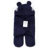 image:imageHudson Baby Unisex Baby Animal Sherpa Baby Outdoor Stroller Sack Wrap Black One SizeNavy