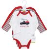 image:imageHudson Baby babyboys Cotton Longsleeve Bodysuits 3packValentine Truck