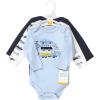 image:imageHudson Baby babyboys Cotton Longsleeve Bodysuits 3packVehicles