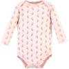 image:imageHudson Baby babygirls Cotton Longsleeve Bodysuits 5packSoft Painted Floral